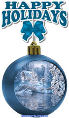 Blue Christmas Scenery Picture