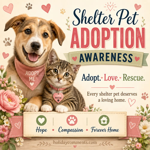 Shelter Pet Adoption Awareness image to share