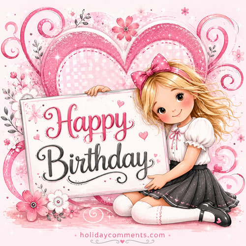 Girl Birthday Sign image to share