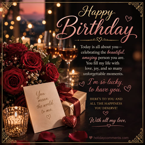 Romantic Birthday Card image to share