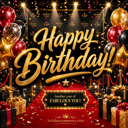 VIP Red Carpet Birthday image to share