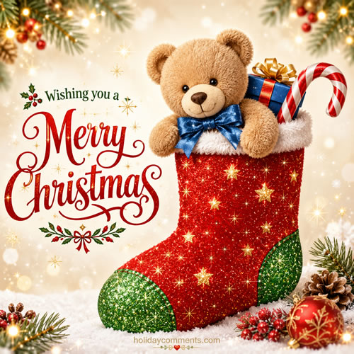 Bear In Stocking