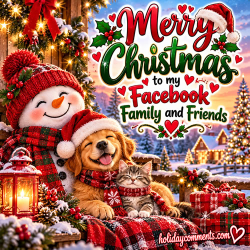 Facebook Friends And Family Christmas image to share
