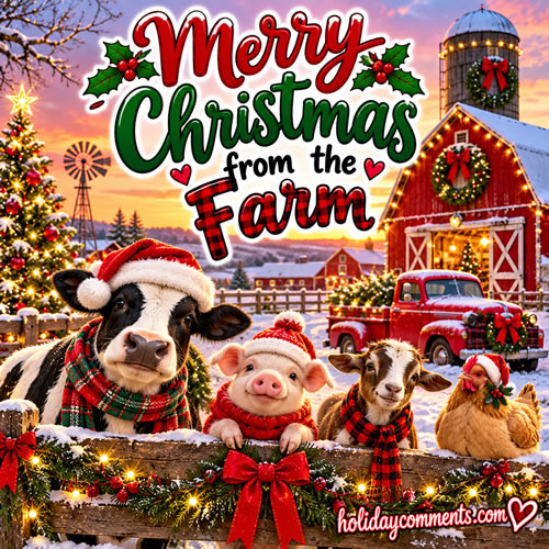 Farm Christmas image to share