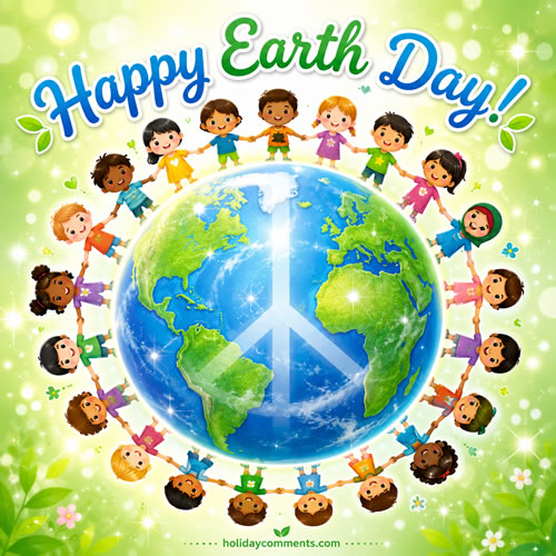 Children Circle Earth Earth Day image to share