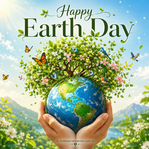 Nature In Palm Earth Day image to share