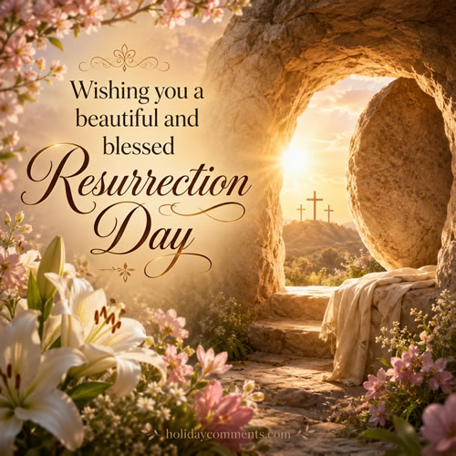 Beautiful Blessed Resurrection Day Easter image to share