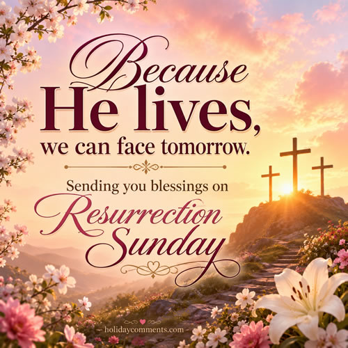 Because He Lives Easter image to share