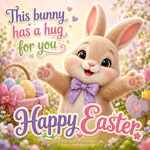 Bunny Has Hug Easter image to share
