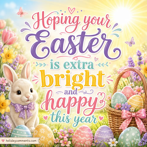 Extra Bright Happy Easter image to share