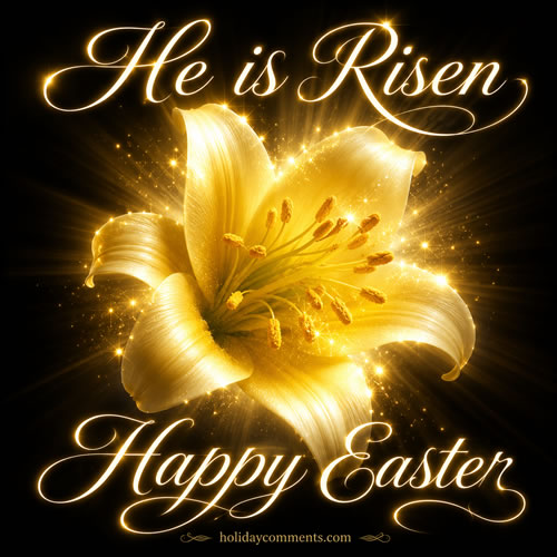 He Is Risen Lily Easter image to share