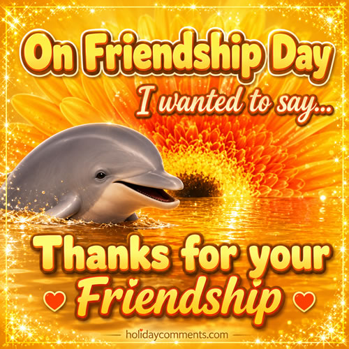 Dolphin Friendship Friendship Day image to share