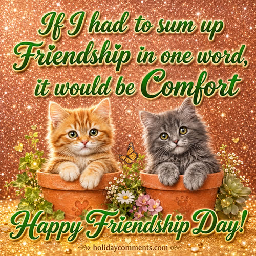 Friendship Comfort Friendship Day image to share