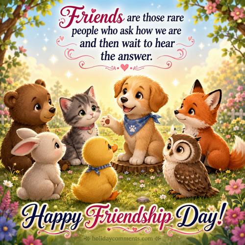 Hear The Answer Friendship Day image to share