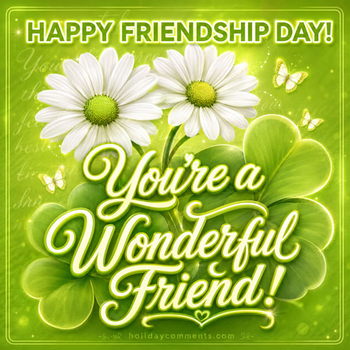 Wonderful Friend Friendship Day image to share