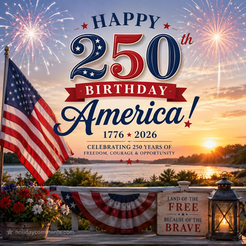 America's 250th Birthday Independence Day image to share