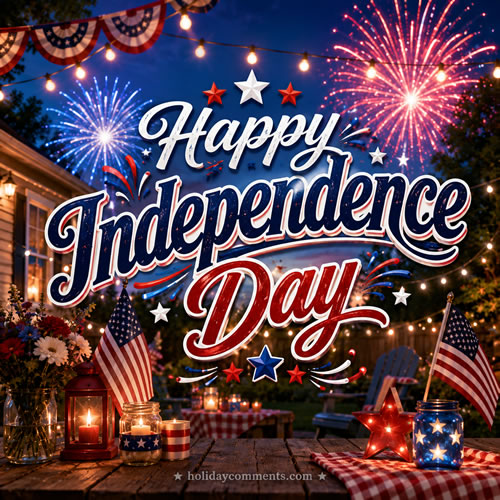Backyard Dusk Independence Day image to share