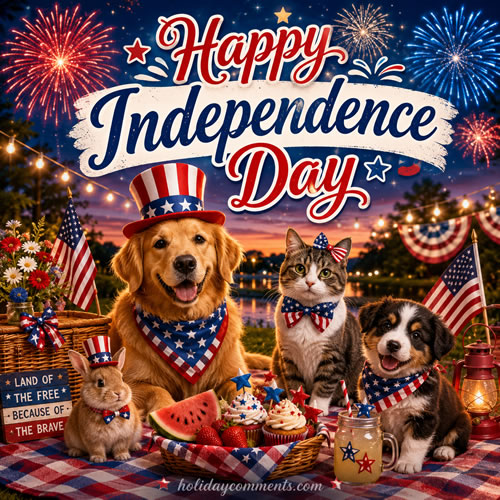 Pet Picnic Independence Day image to share