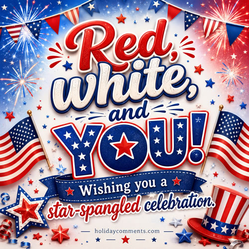 Red White You Independence Day image to share