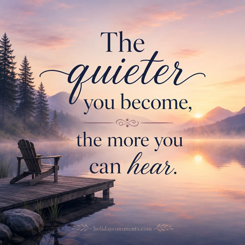 Quieter Hear More Quotes image to share