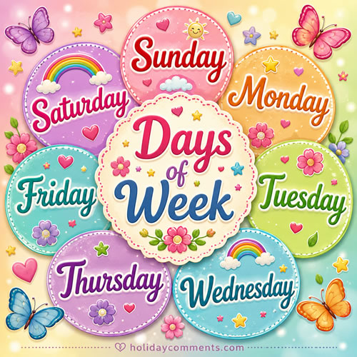 Days Of Week Random image to share