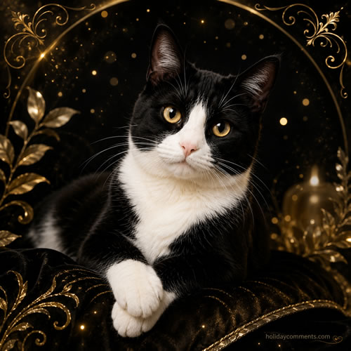 Regal Tuxedo Cat Random image to share