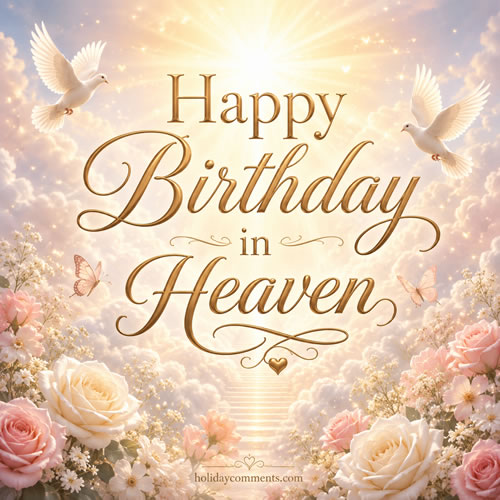 Happy Birthday In Heaven Remembrance image to share