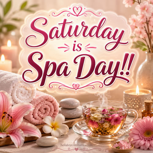 Saturday Spa Day Saturday image to share