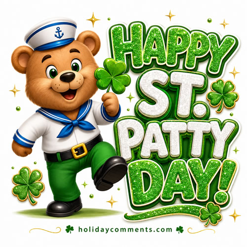 Sailor Bear St Patricks Day image to share