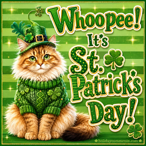 Whoopee Cat St Patricks Day image to share