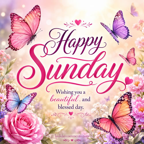 Blessed Butterflies Sunday image to share