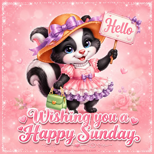 Cute Skunk Sunday Sunday image to share