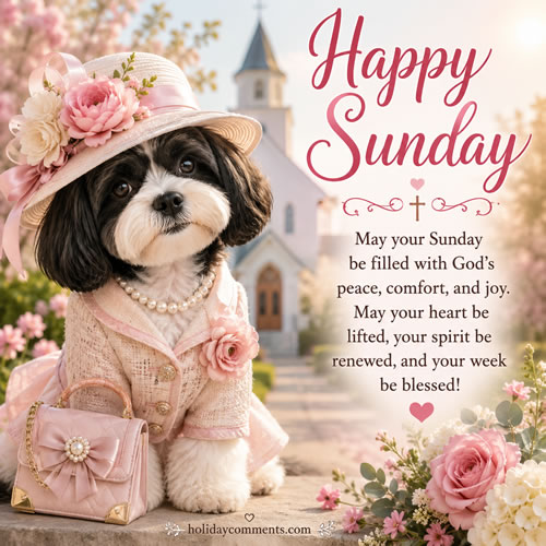 Dog Wishing Happy Sunday Sunday image to share
