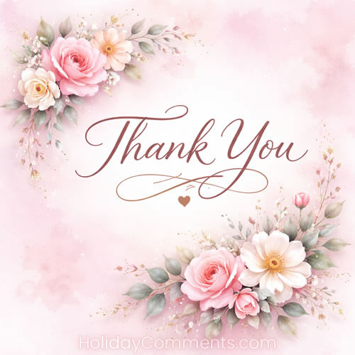 Elegant Pastel Thanks image to share