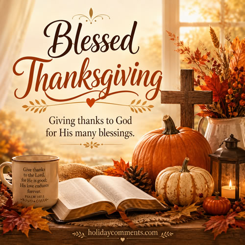 Bible Blessed Thanksgiving image to share