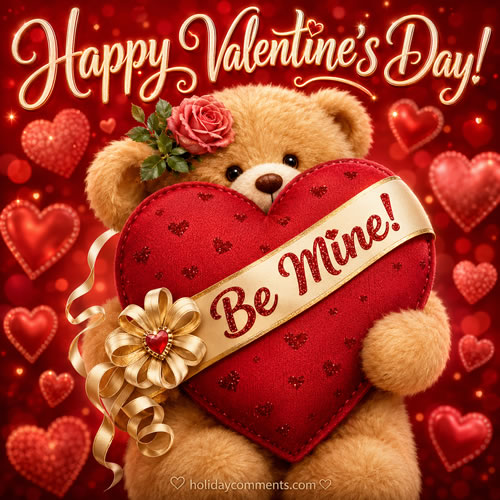 Bear Be Mine Valentines Day image to share