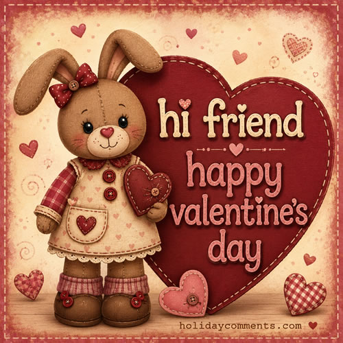 Valentine Friend Bunny Valentines Day image to share