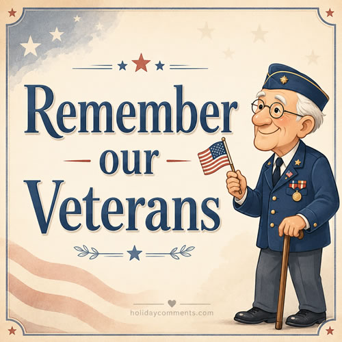 Veteran Waving Flag