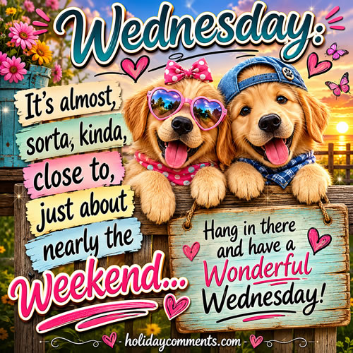 Weekend Coming Wednesday image to share
