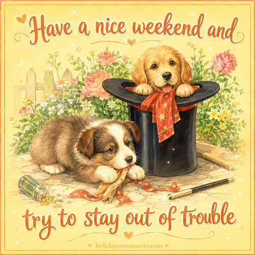 No Trouble Weekend image to share