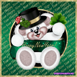 Green New Year Bear Picture
